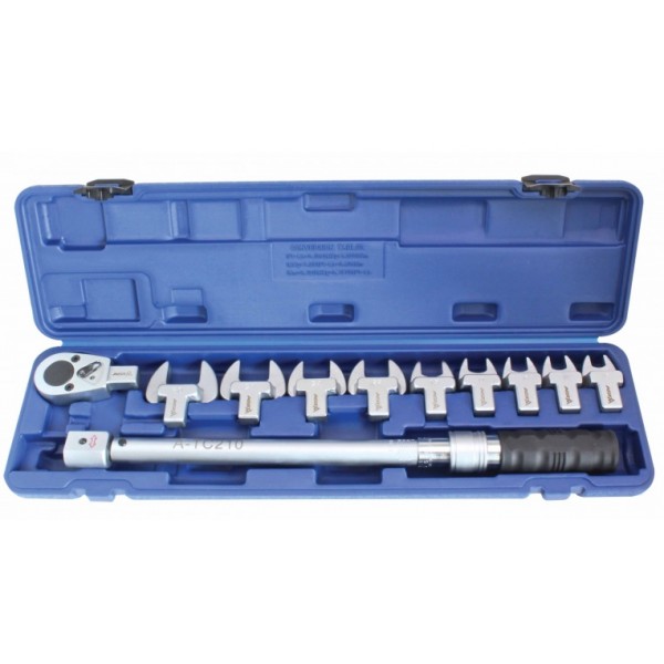 Dinamometrinis raktas su keičiamomis veržliarakčių galvomis 1/2" 40-210Nm Dinamometrinis raktas su keičiamomis veržliarakčių galvomis 1/2" 40-210Nm